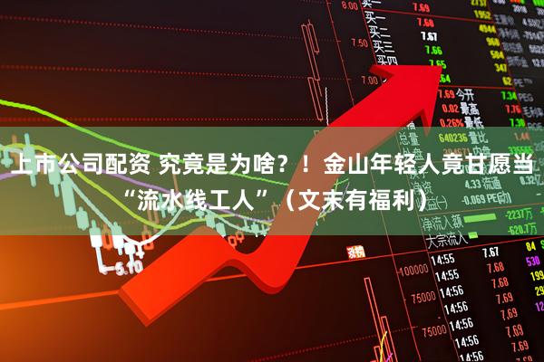 上市公司配资 究竟是为啥？！金山年轻人竟甘愿当“流水线工人”（文末有福利）